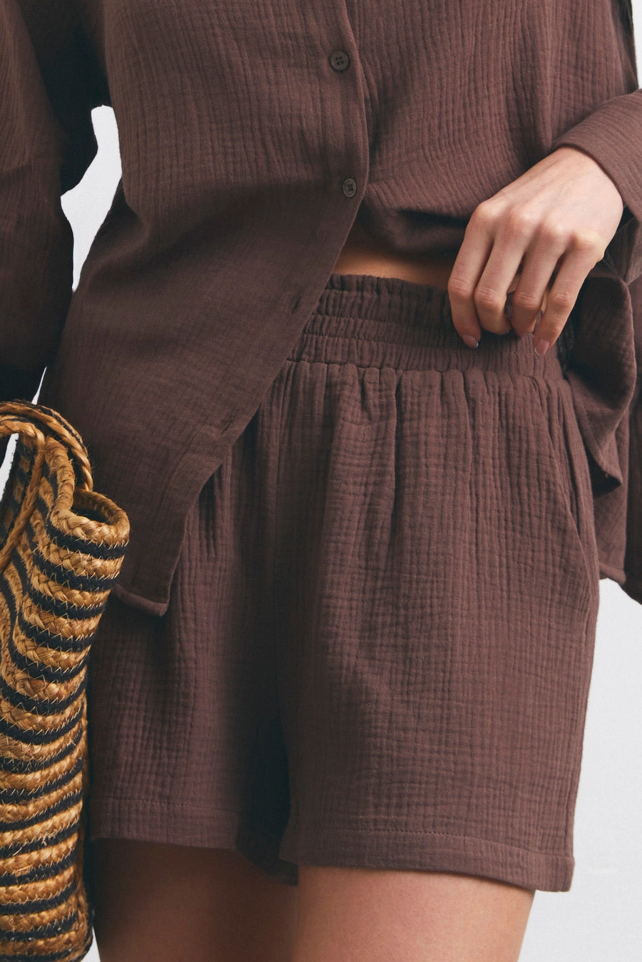 NEW Brown Soft Cotton Set Wide Range Motion Chilly Weather