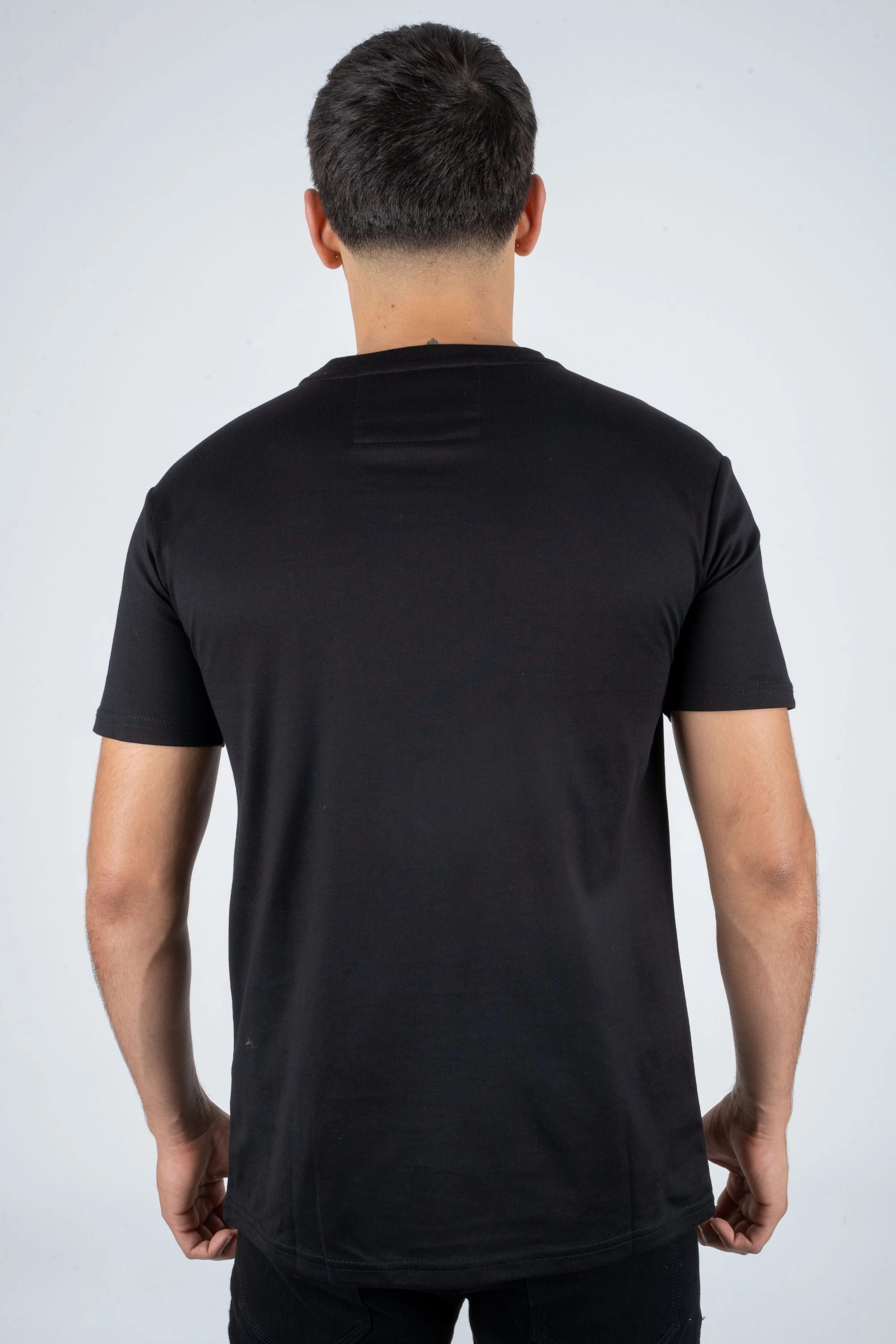 Men's Cotton Black Rhinestone T-shirt Active Wear