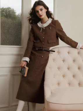 NonBindingCollar Penny Lace Neck Jacket