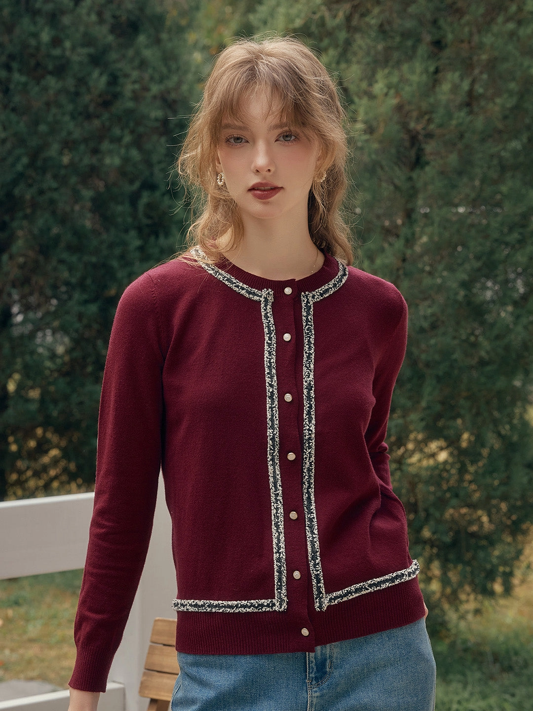 Scandi Clean ??Final Sale??Larkin Round Neck High-End Elegant -Inspired Cardigan