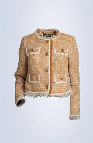TWEED CROP JACKET Modern Day Look Bonded seams
