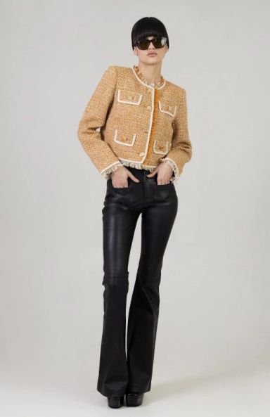 TWEED CROP JACKET Packable Style Rugged Style