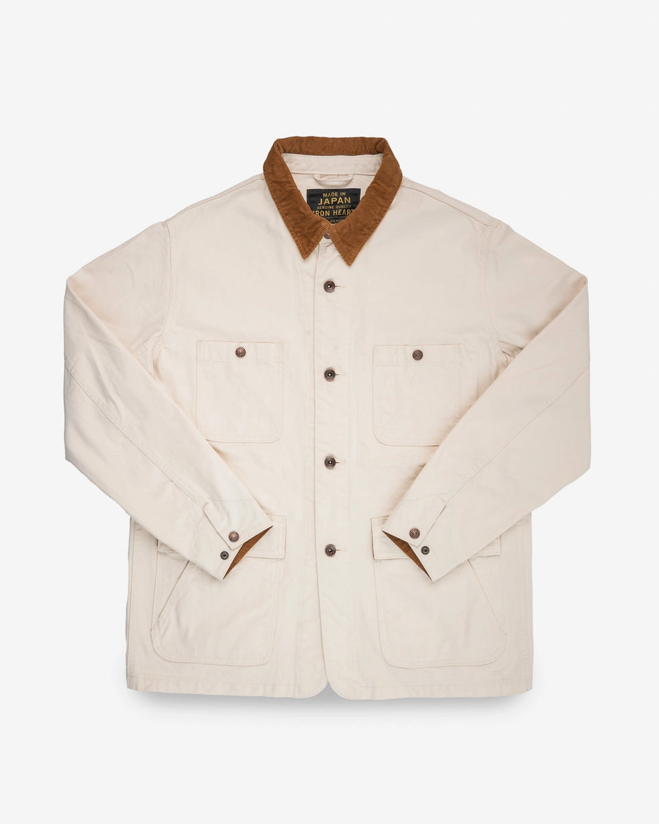 Weather Fit Ergonomic Mobility Cut 10oz Kurashikizome? Organic Cotton Duck Chore Jacket - Ivory