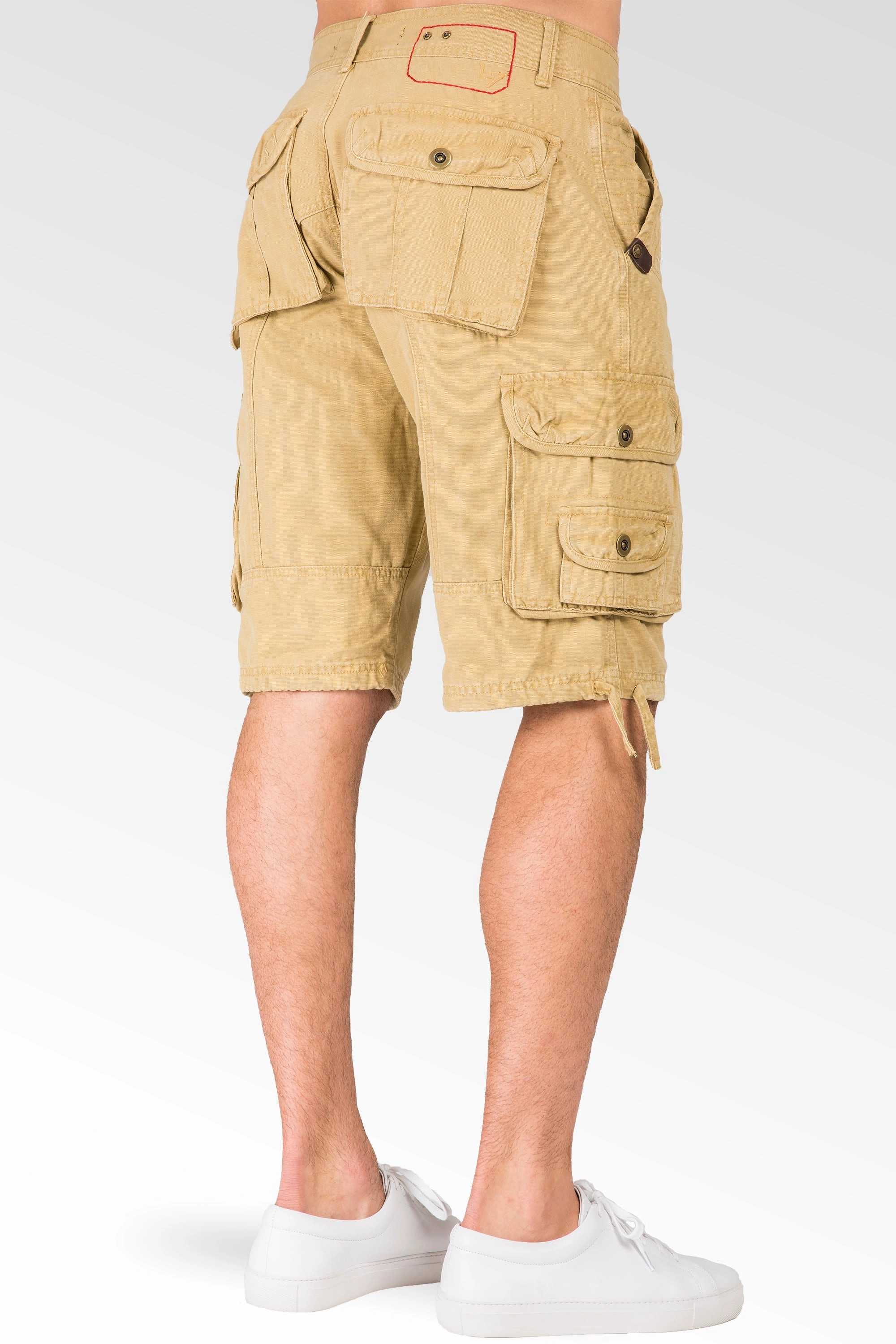 Relax Midrise Fit Timber Canvas Stone Wash Utility Shorts Multi Cargo Pockets WrinkleFreeFabric Cultural Fit