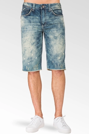 HeatReflective Lining Relaxed Midrise Cut Off Premium denim 13" 5 pocket Jean Shorts Scratch Hand Sanding