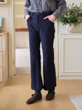 Lexi Corduroy Straight Trousers Durable Fit Perfect Look