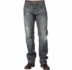 Relaxed Straight Vintage Premium Denim Distressed Signature 5 Pocket Jeans Whiskering Classic Suit Muse Edge