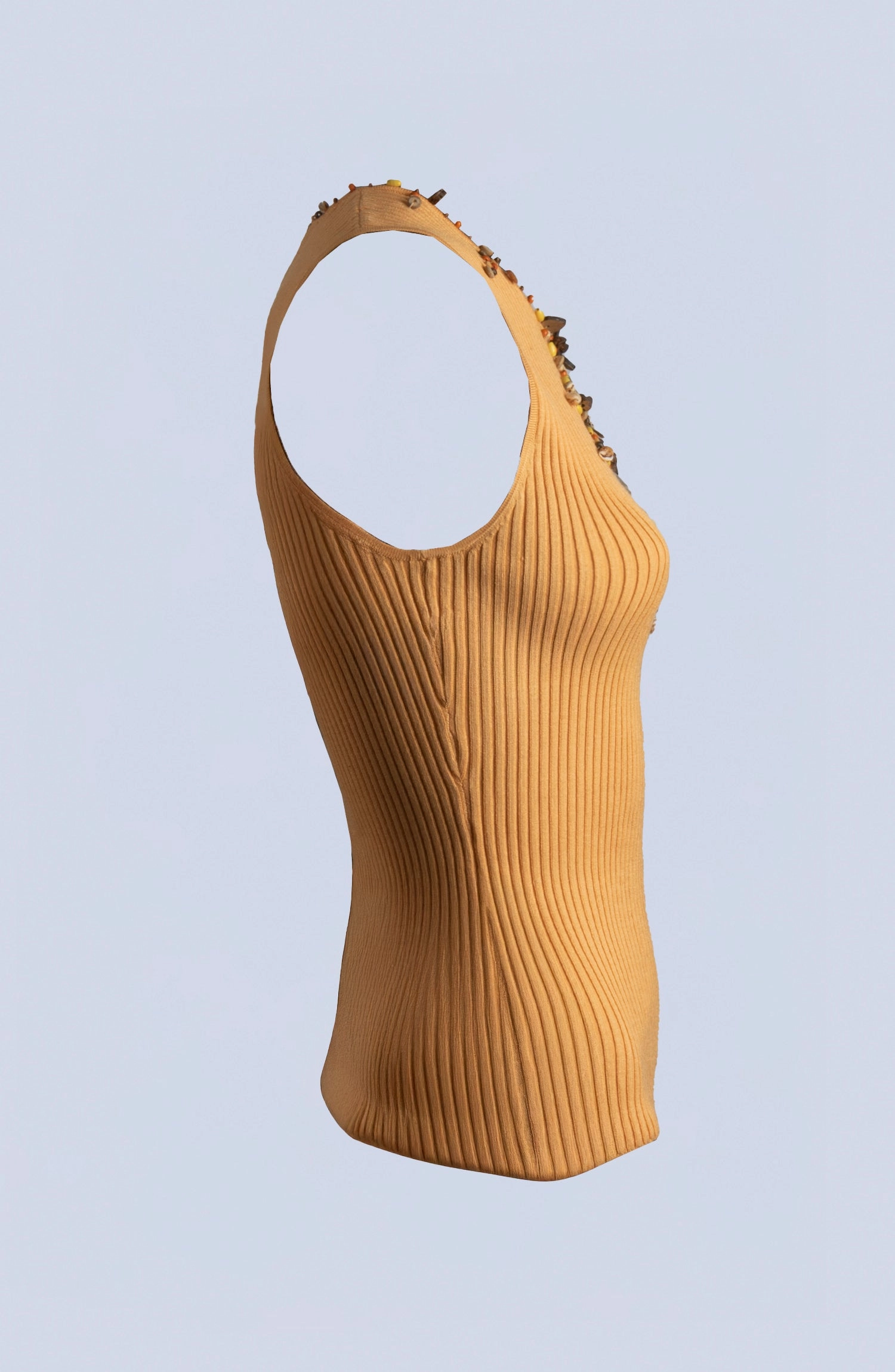 white silk knit rib tank top Comfy Trend