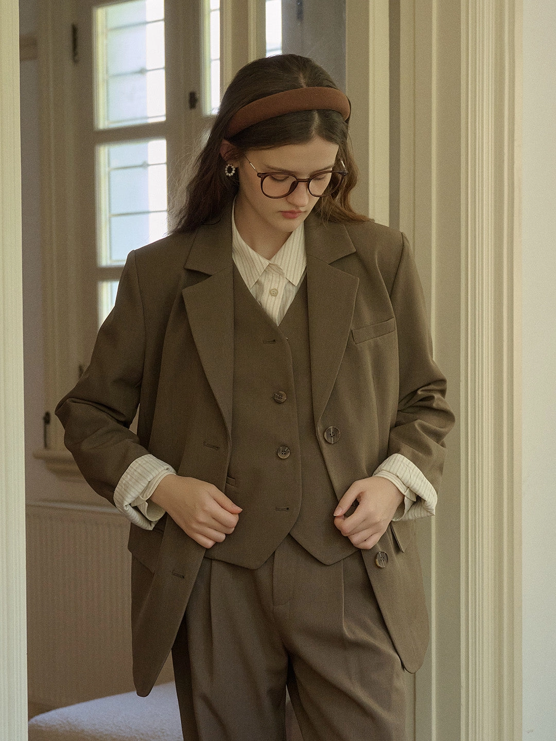 Durable materials Ryan Classic Notched Lapel Pocket Back Slit Blazer