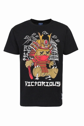 Modern Twist Crew Neck Design Samurai Bear T-Shirts