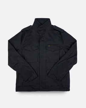 Sateen M65 Field Jacket - Black Heavy Duty Buckle Comfortable Urban Piece