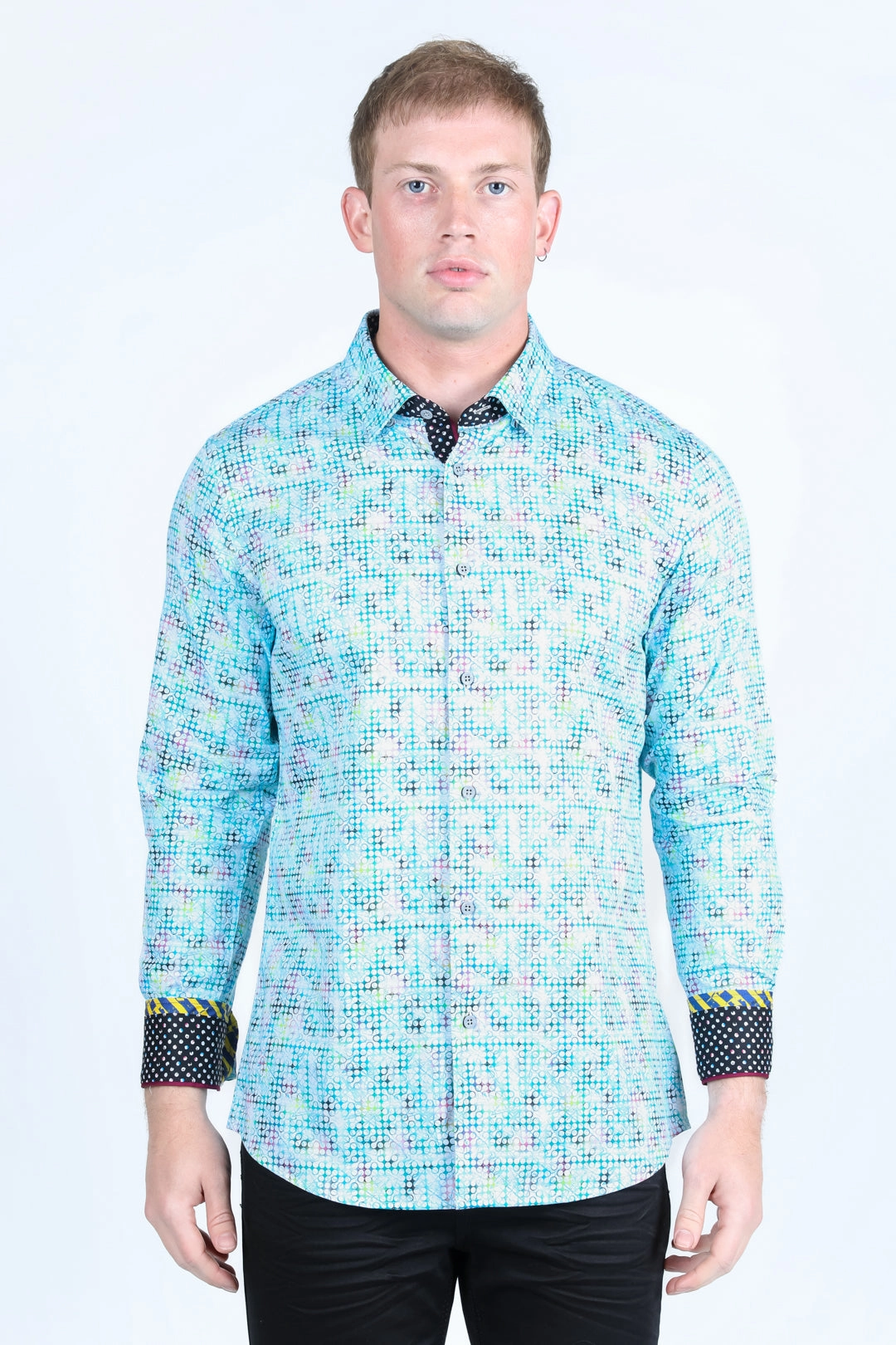 Satin Cotton/Spandex Long Sleeve Shirt Weekend Vibes Workwear Style