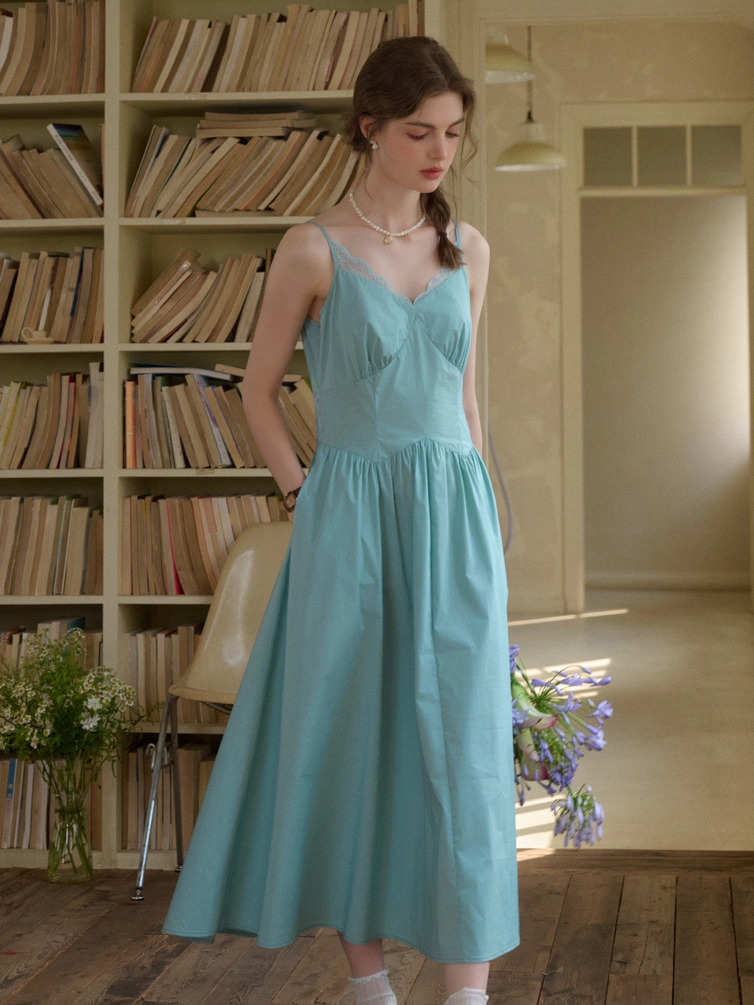 Stylish Blouse Saylor Lace Cotton Sleeveless Dress