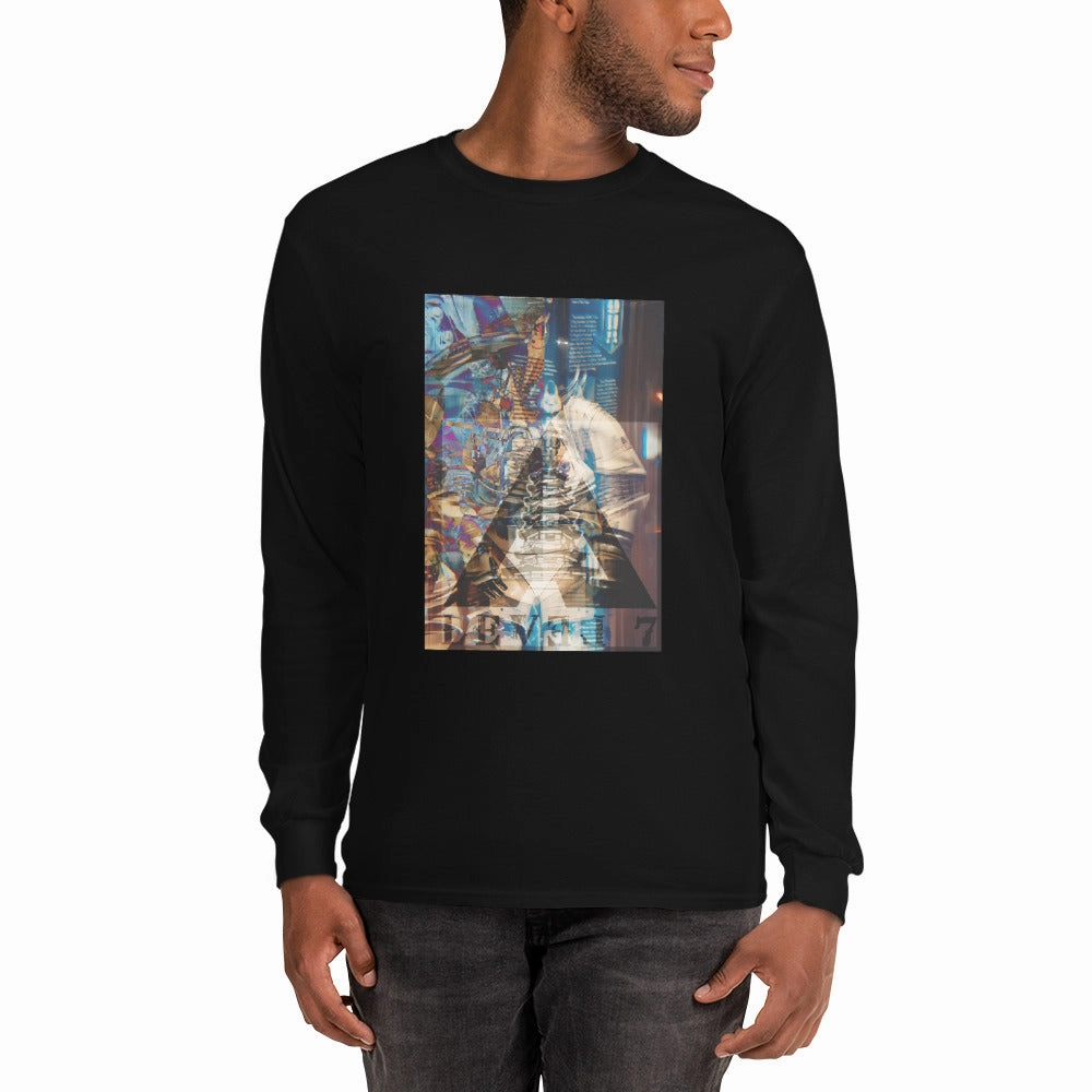 Time Traveler's Men??s Long Sleeve T-Shirt Casual Design Strong Soul