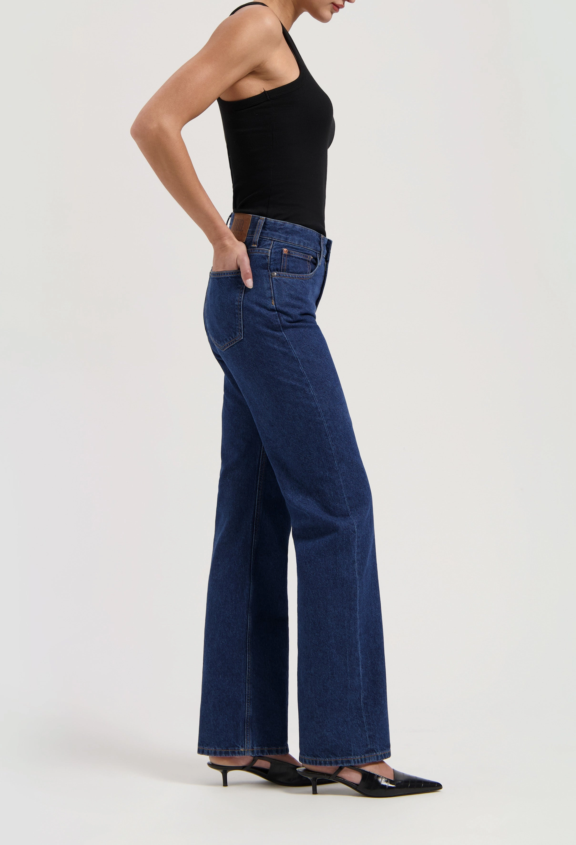 Light Pants Jamie Mid Loose - Stone Indigo