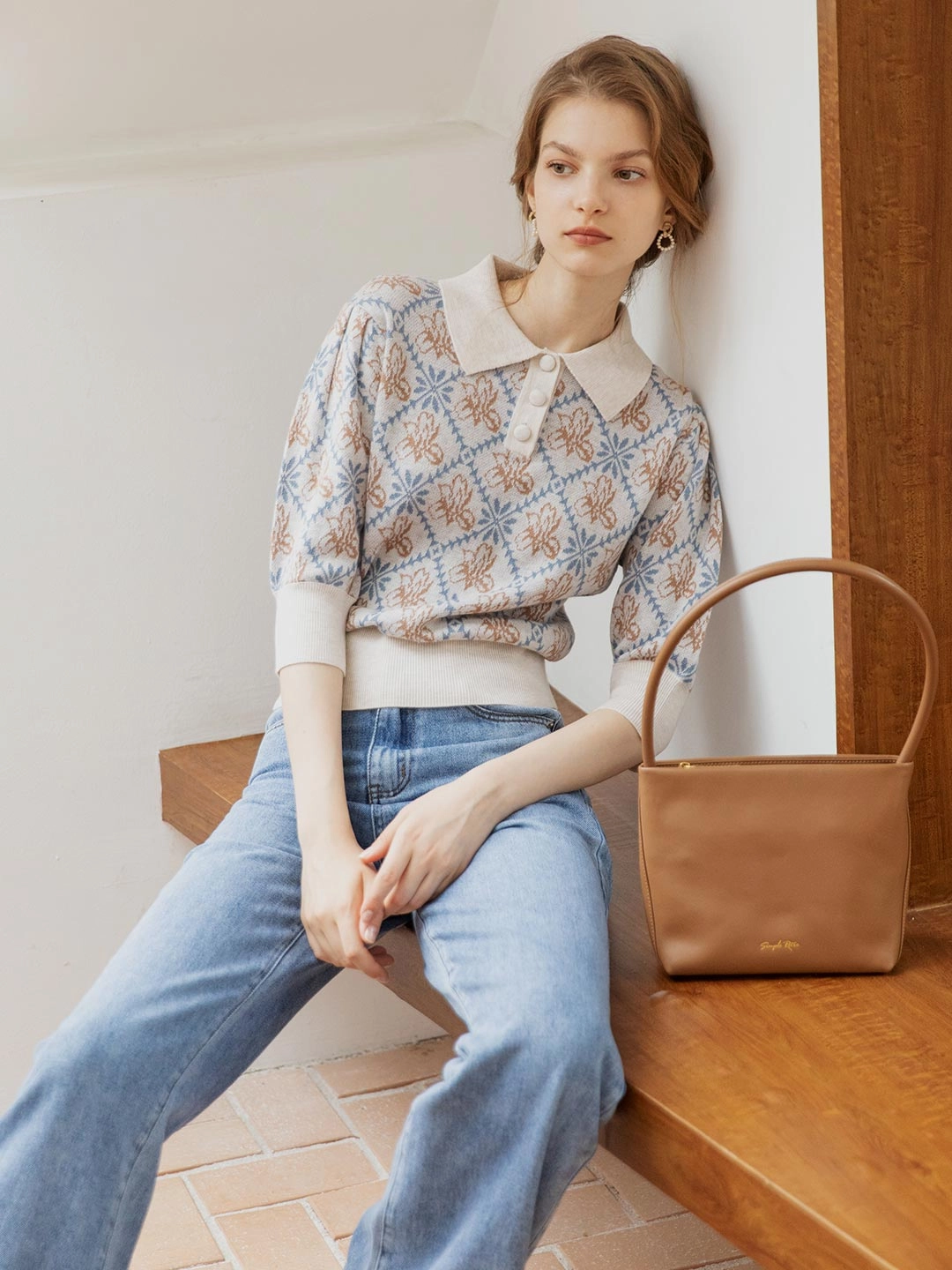 Effortless Fashion Leather Jane Handbag-Light Brown