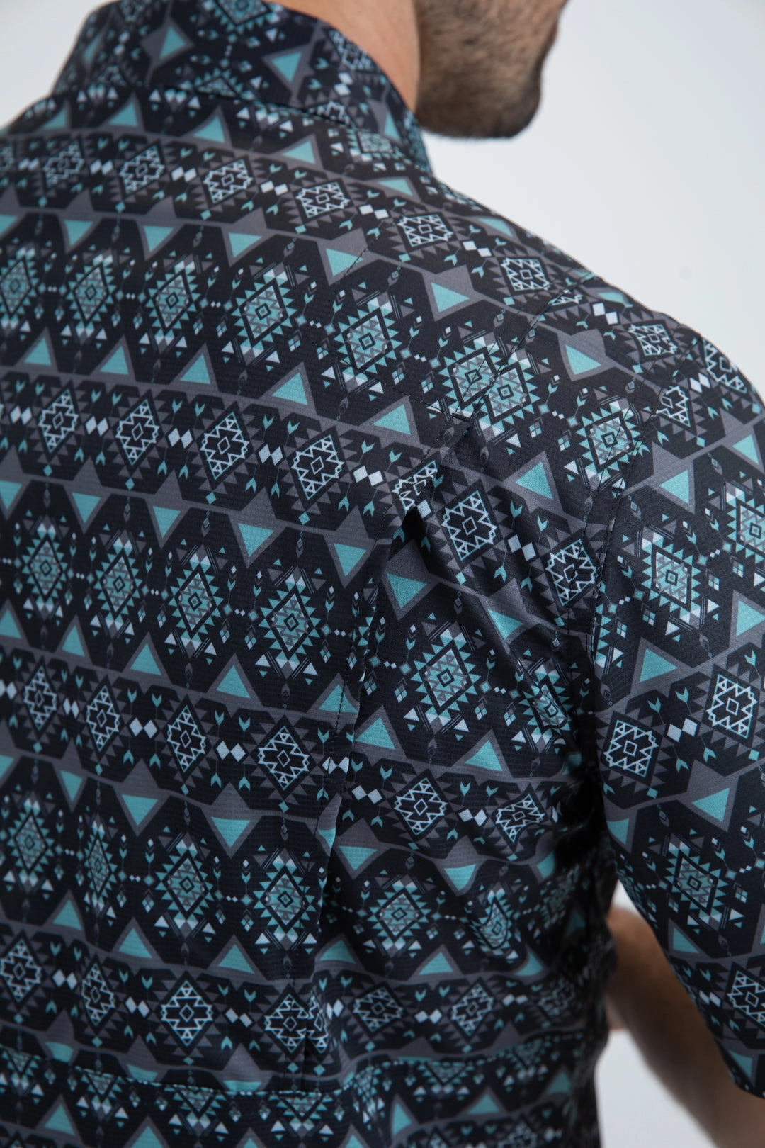 Chic Layer Fast Drying Mens Performance Classic Fit Short Sleeve Black Shirt