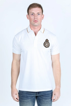 Mens Modern Fit Stretch Fashion Polo Effortless Look