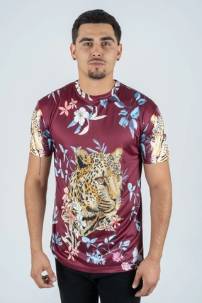 Comfy Layer Wear Men's Cotton Wine Rhinestone T-shirt