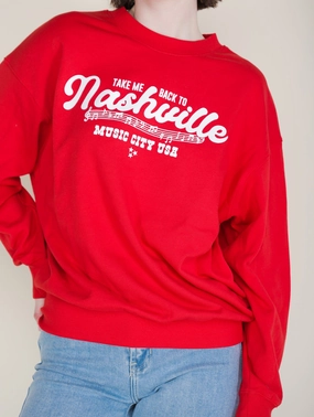 Music City Nashville Sweatshirt Printed Blouse