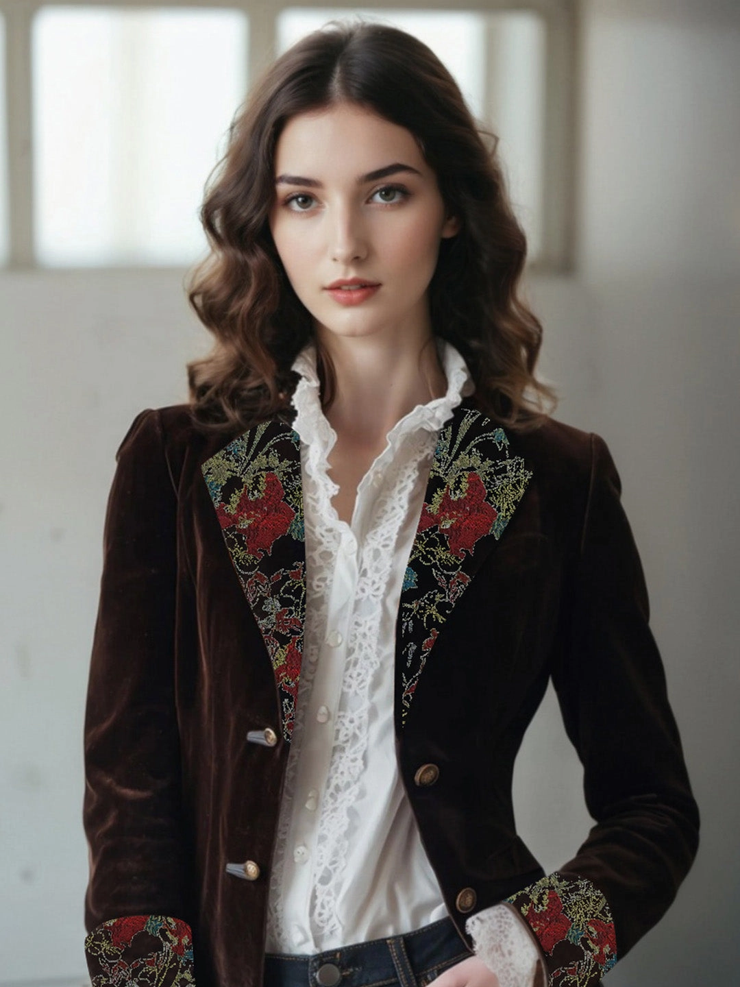 Work Wear Trendy sneakers Elowyn Notch Lapel Jacket