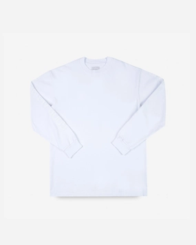 NonChafe Play Mode GOOD ART HLYWD Heavyweight Long Sleeve Crew Neck T-Shirt - Optic White