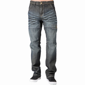 Relaxed Straight Dark Wrinkle Wash Ripped & Repaired Premium Denim Jeans SustainableYarnBlend Warm Gloves