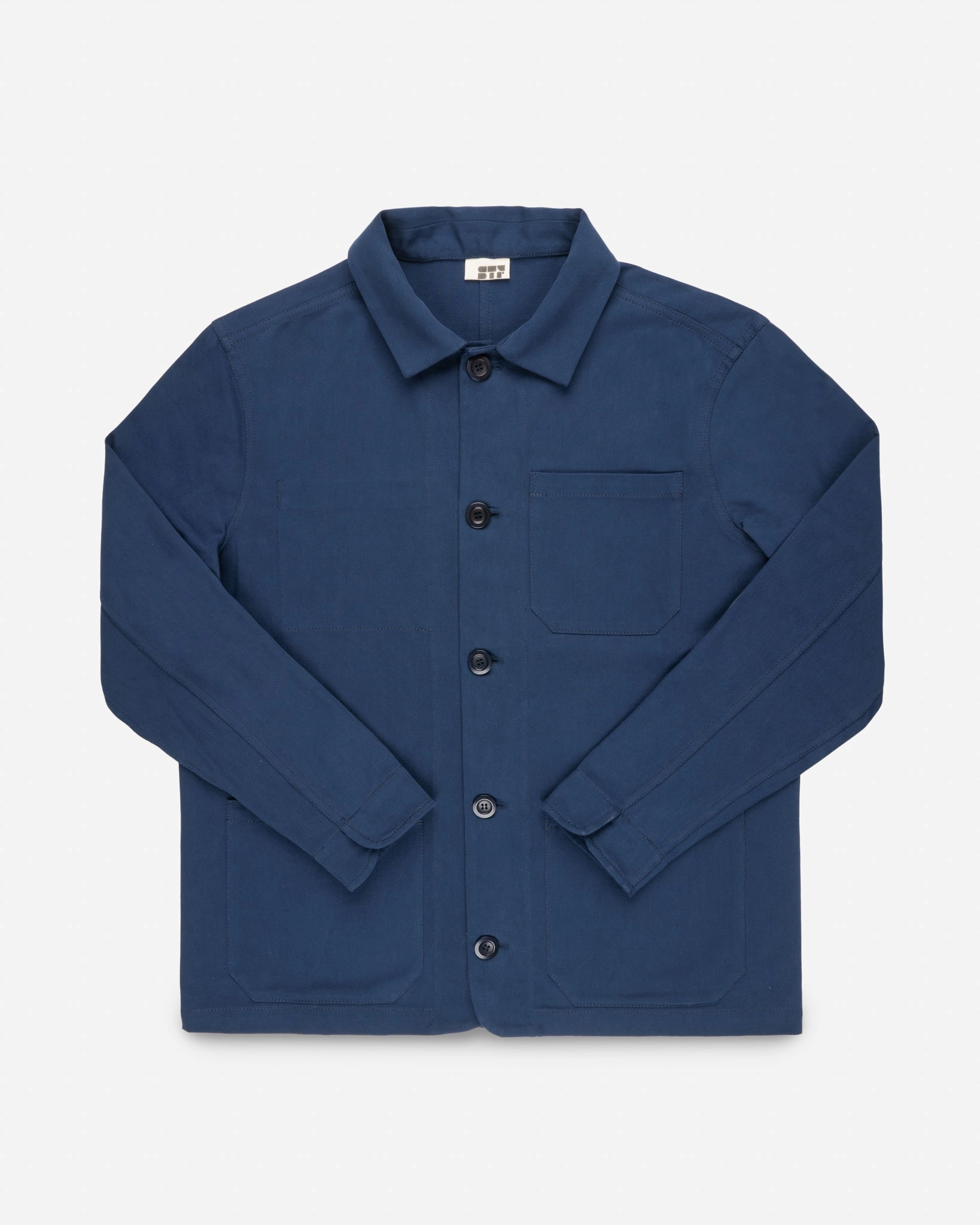 Smooth Finish STF 8oz Brushed Twill Chore Jacket - Navy