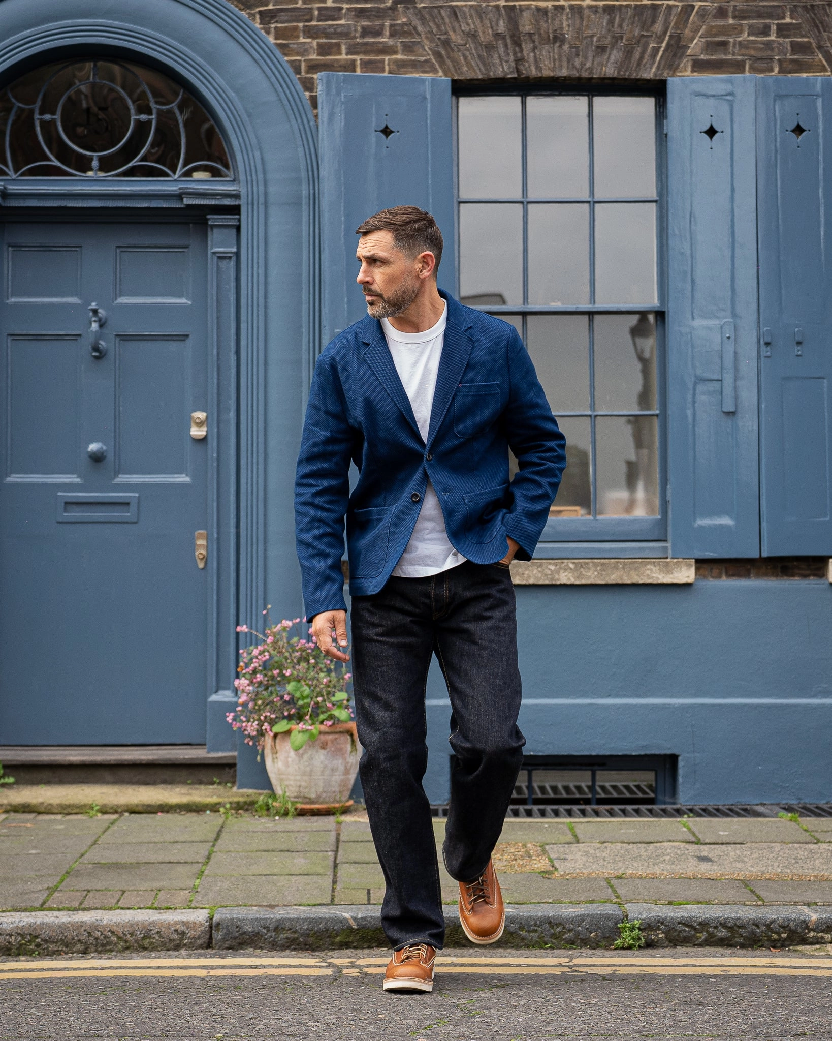 Fit For Travel STF Sashiko Blazer - Indigo