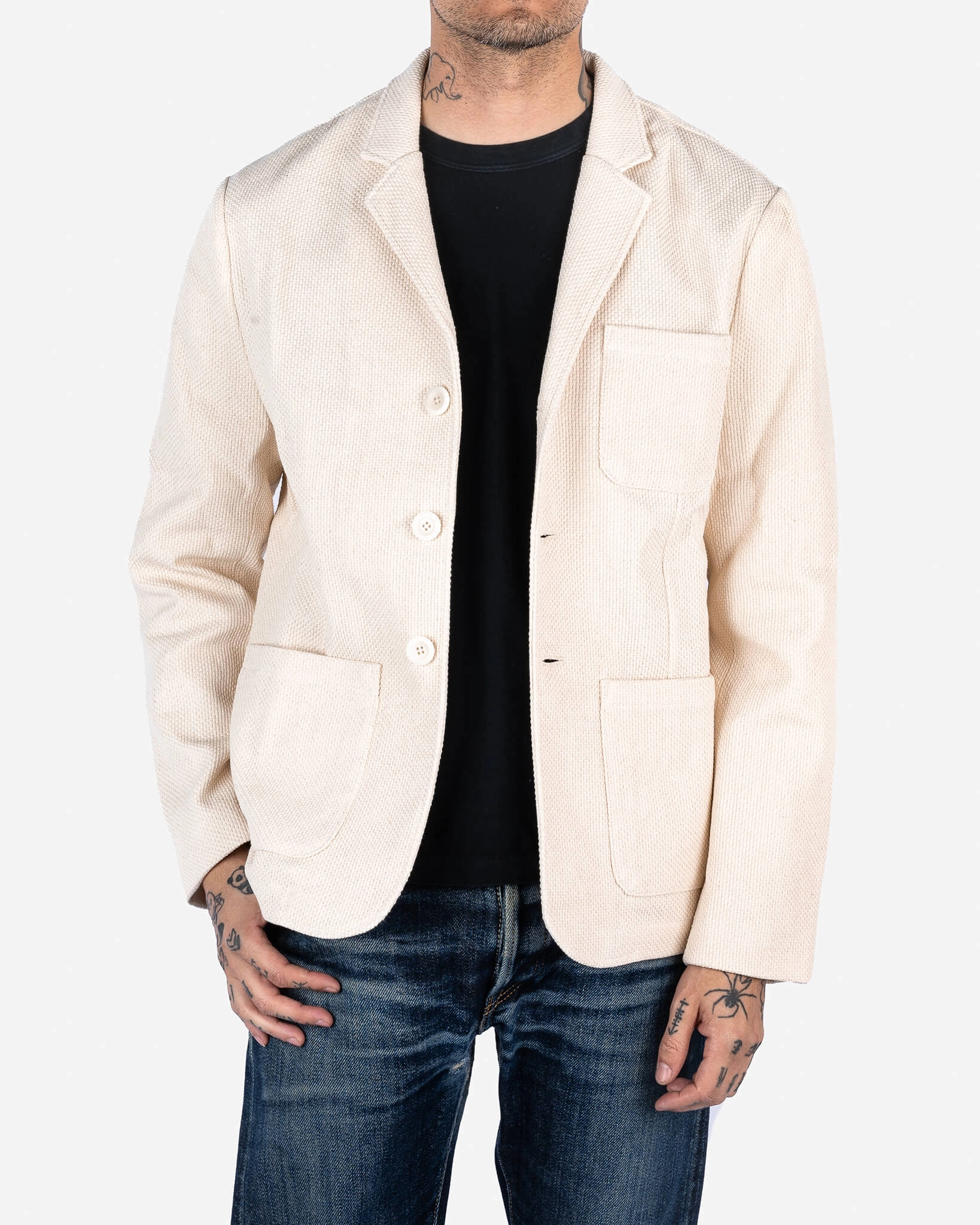 STF Sashiko Blazer - Kibata Modern Day Look Outer Chill Piece