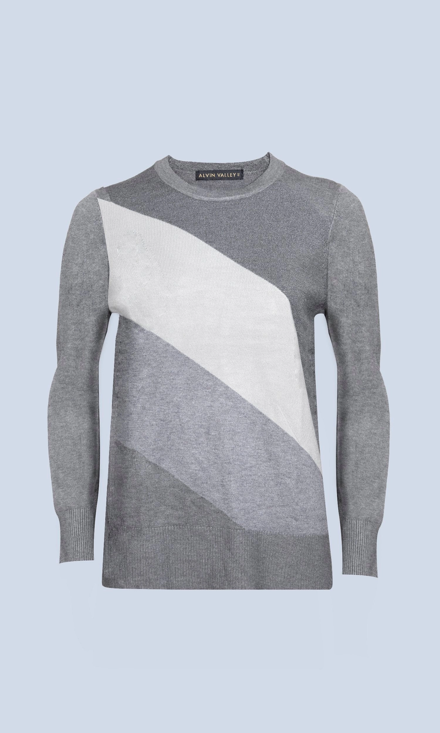 TRI COLOR LUREX KNIT TOP Knit Look Quick Dry Weave