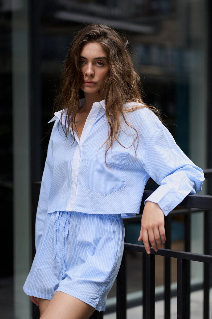 Fitness Enthusiast Striped Shorts with Pockets