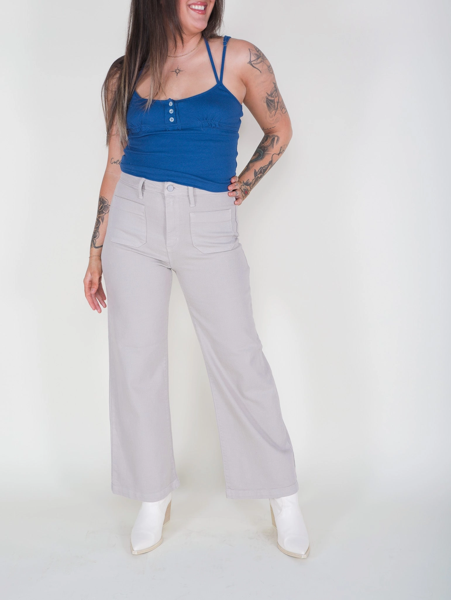 Breathable Travel Outfit Brunch Outfit Hypoallergenic Material Composition Love You Still Denim