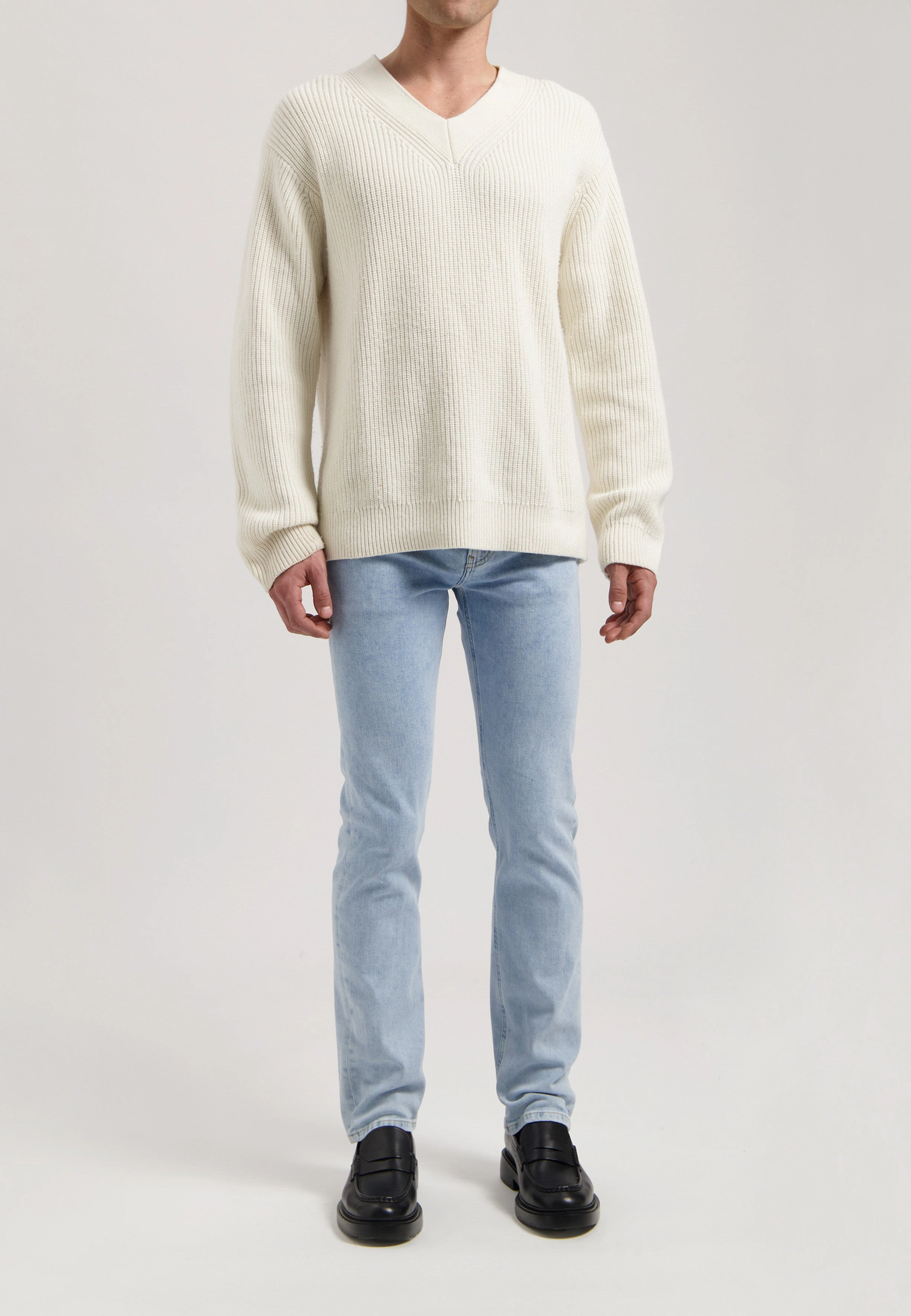 Basic Wear TactileStitching Bryce Mid Straight - Light Stone