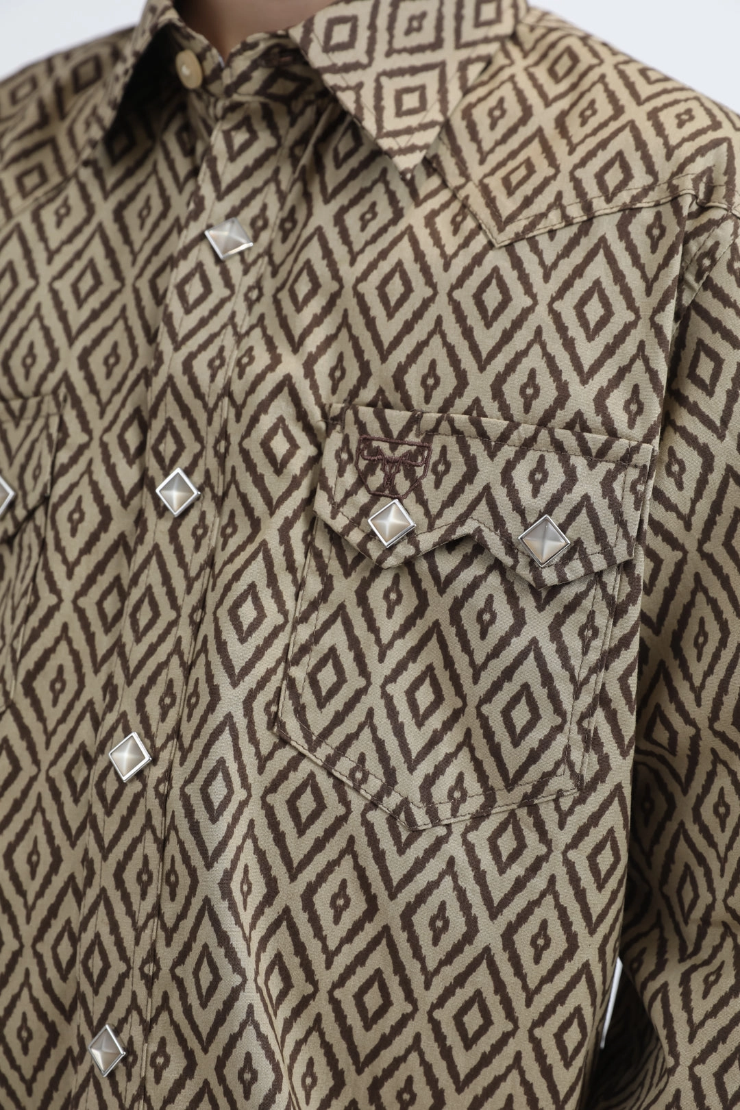 Kid's Western Modern Fit Cotton/Spandex Long Sleeve Beige Shirt with Snaps Non Iron Breathable Underarm Vents