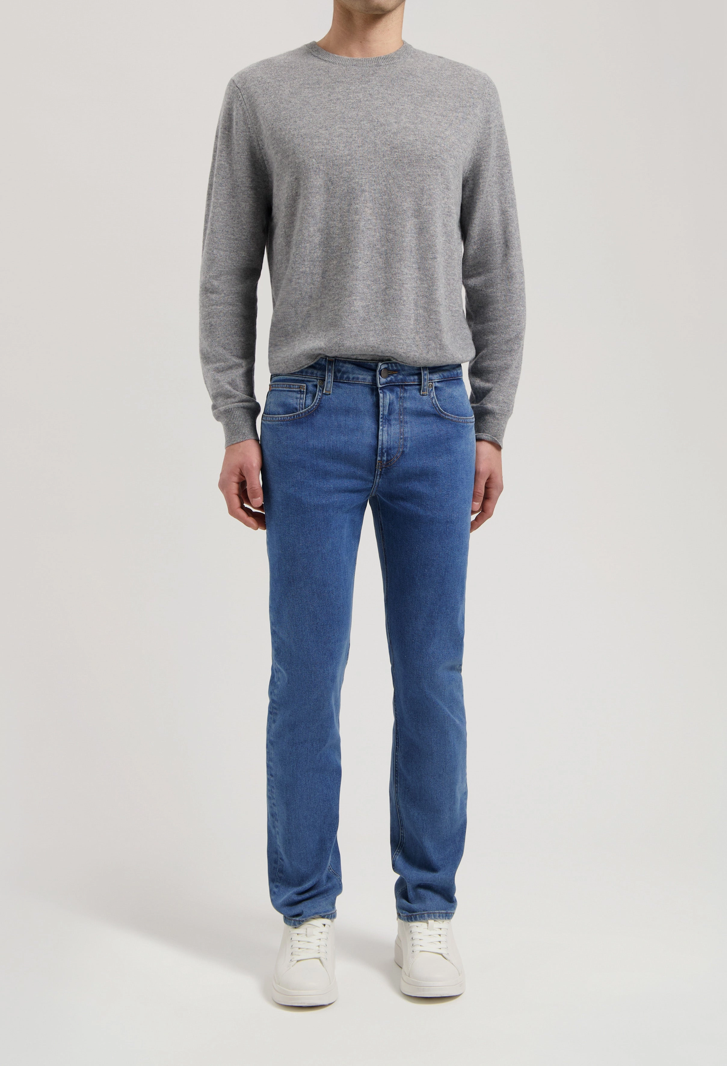 Bryce Mid Straight - Stone Vintage HighElasticity SweatAbsorbingTexture