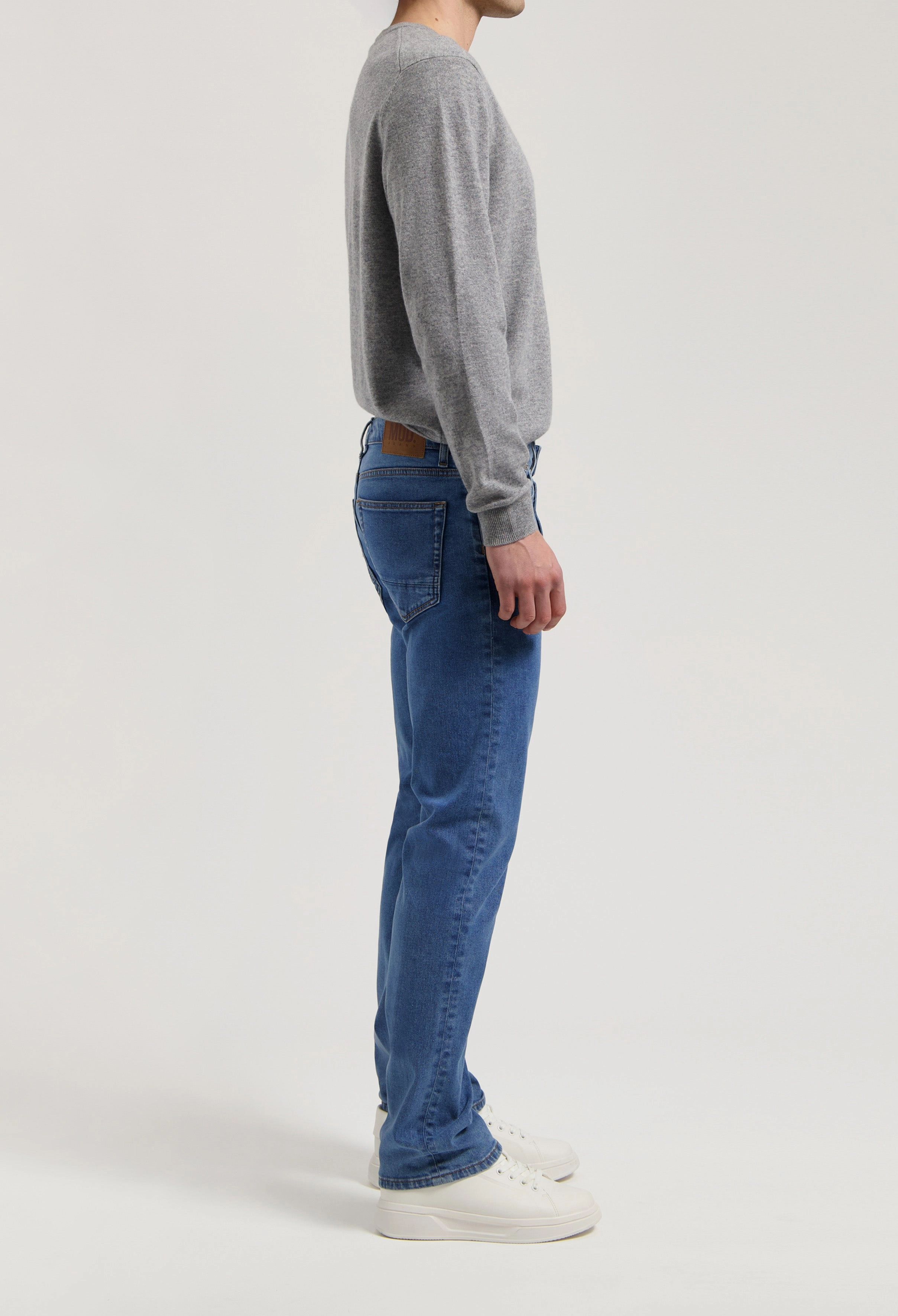 Bryce Mid Straight - Stone Vintage Stretchable Material