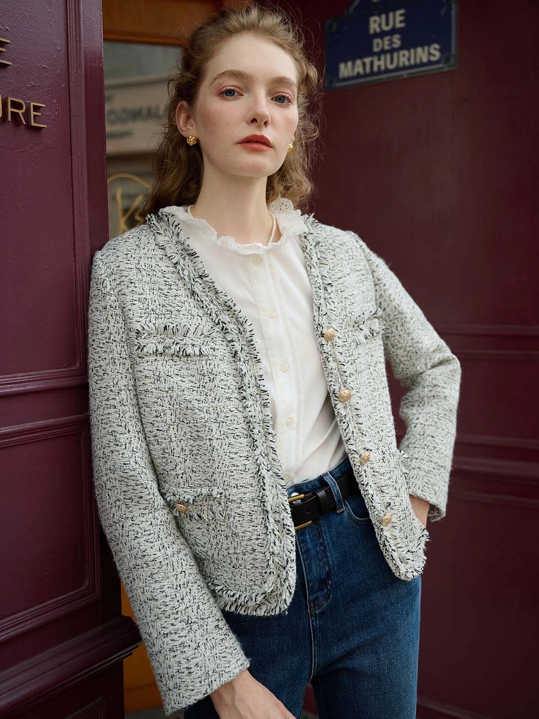 Windproof Outer Layer ??Final Sale??Isabella Elegant V-neck Jacket