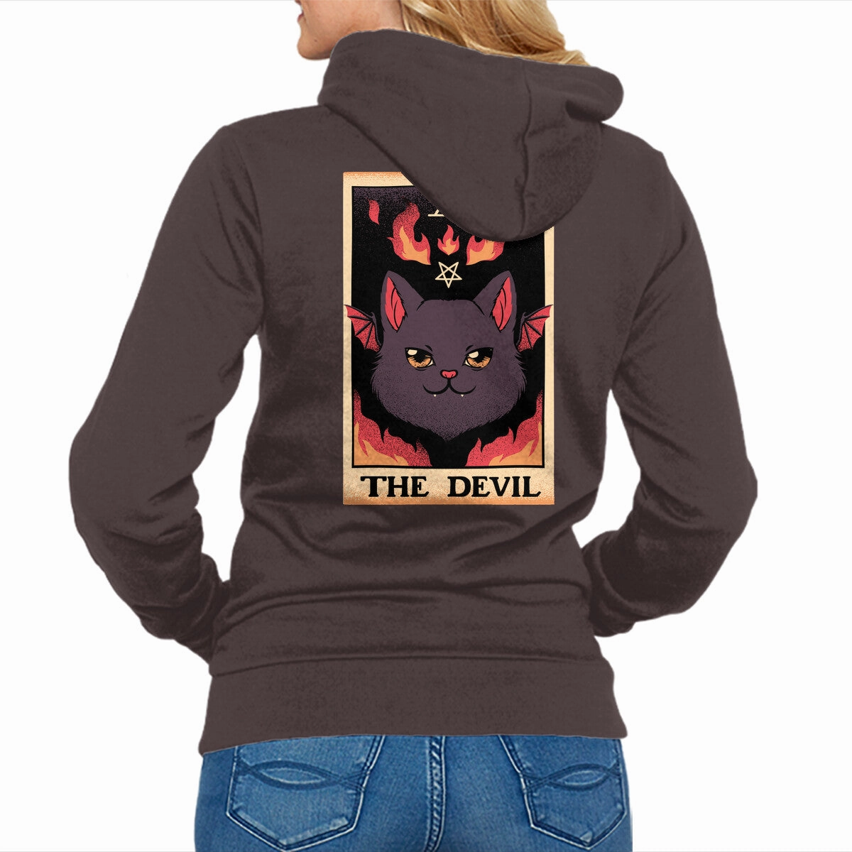 product quilted lining comfort Casual Elegance The Devil Cat Tarot Card