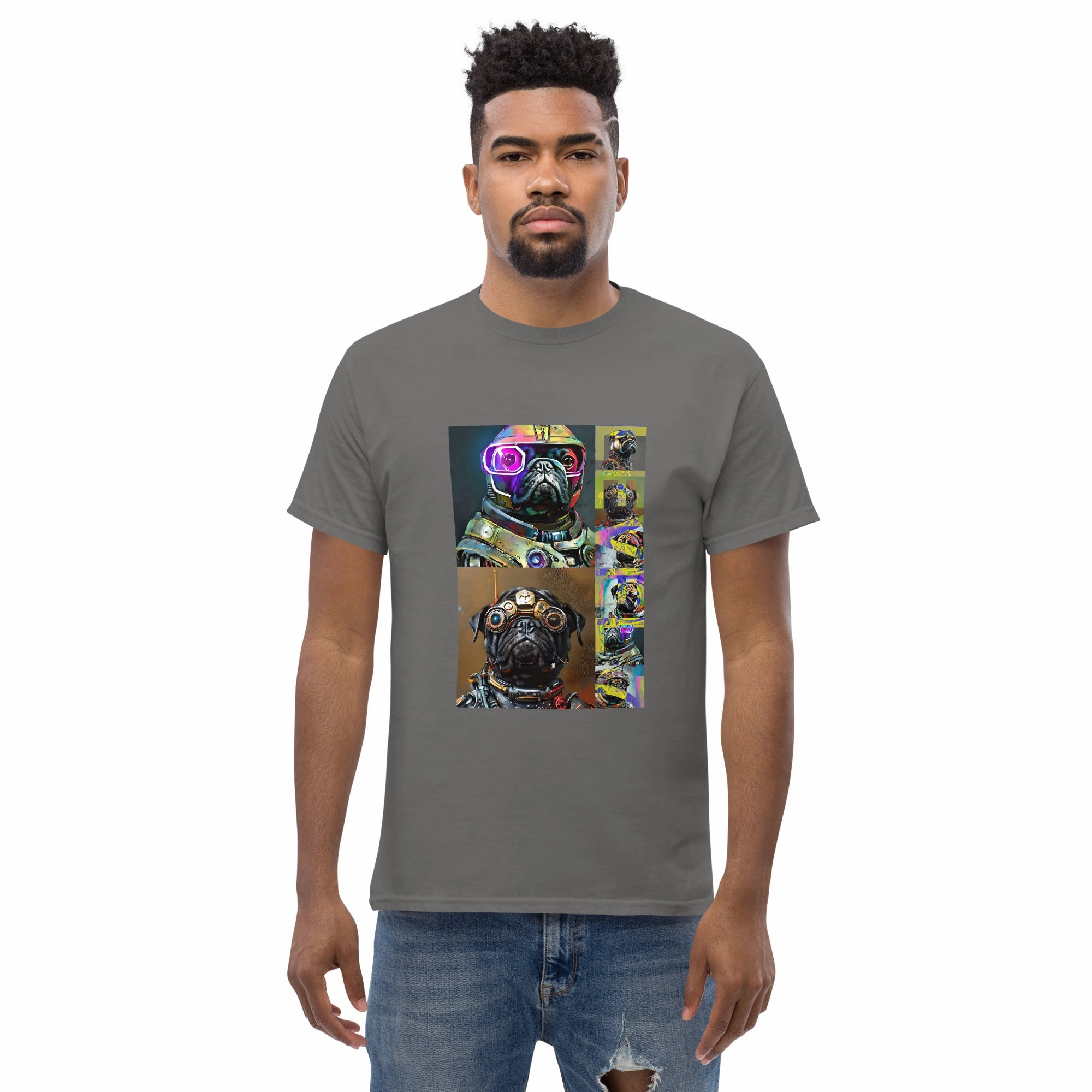 NonChafe Men's Cyborg Pug Graphic T-Shirt