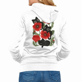 Trendy Wearable Modern Active Poppies And Black Kitties