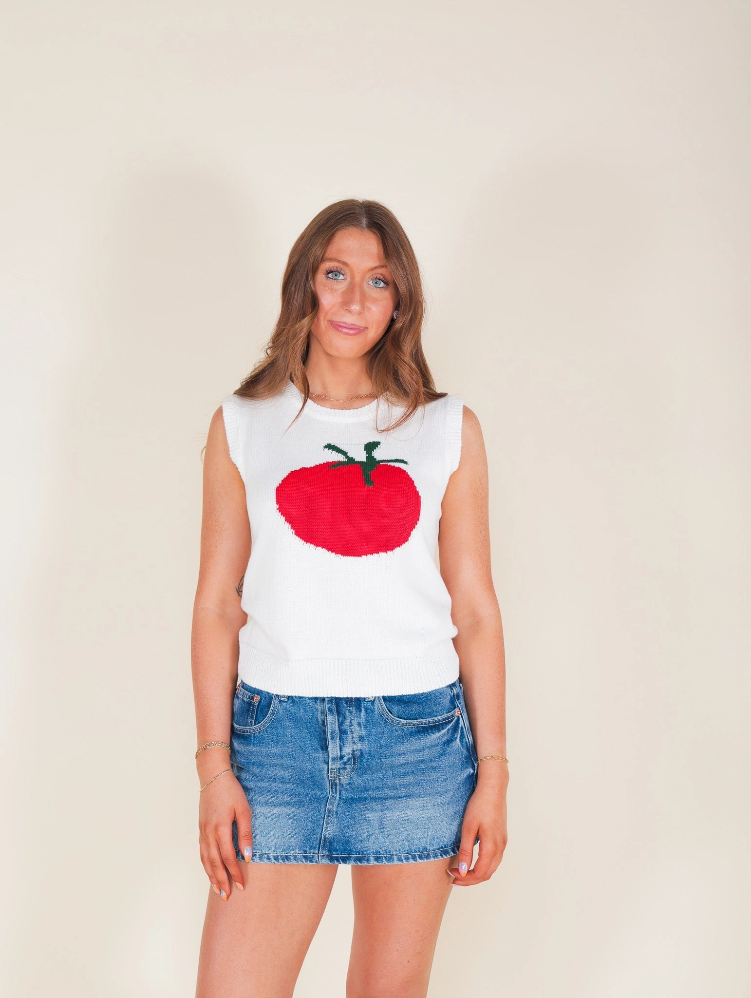 Cozy Style Chill Flex Tomato Sweater Vest