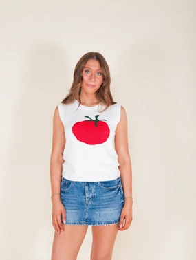 Trendy Layers Classic Knitwear Tomato Sweater Vest