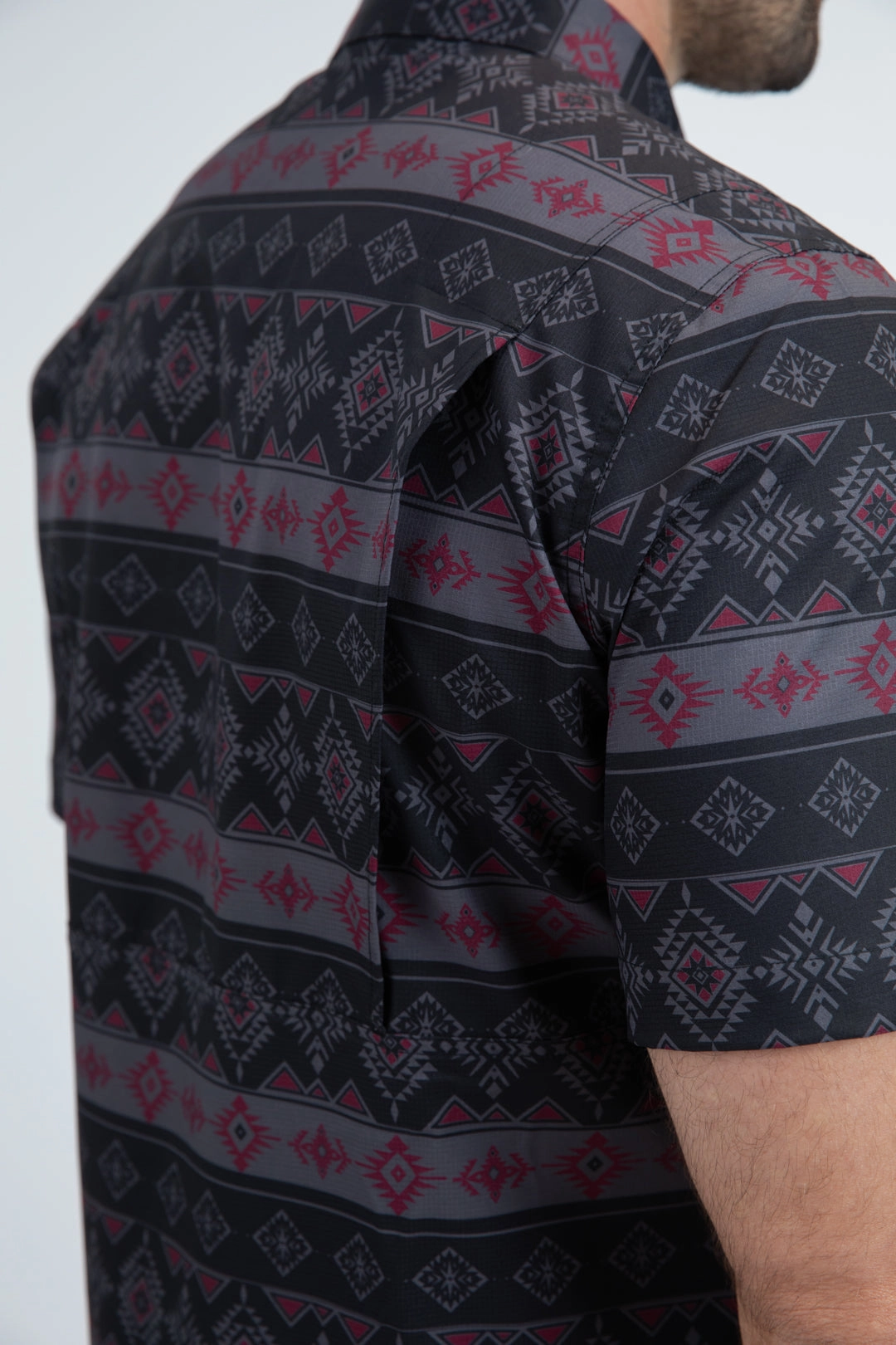 Mens Performance Classic Fit Short Sleeve Black Shirt Non Irritating Seams High Density Weave