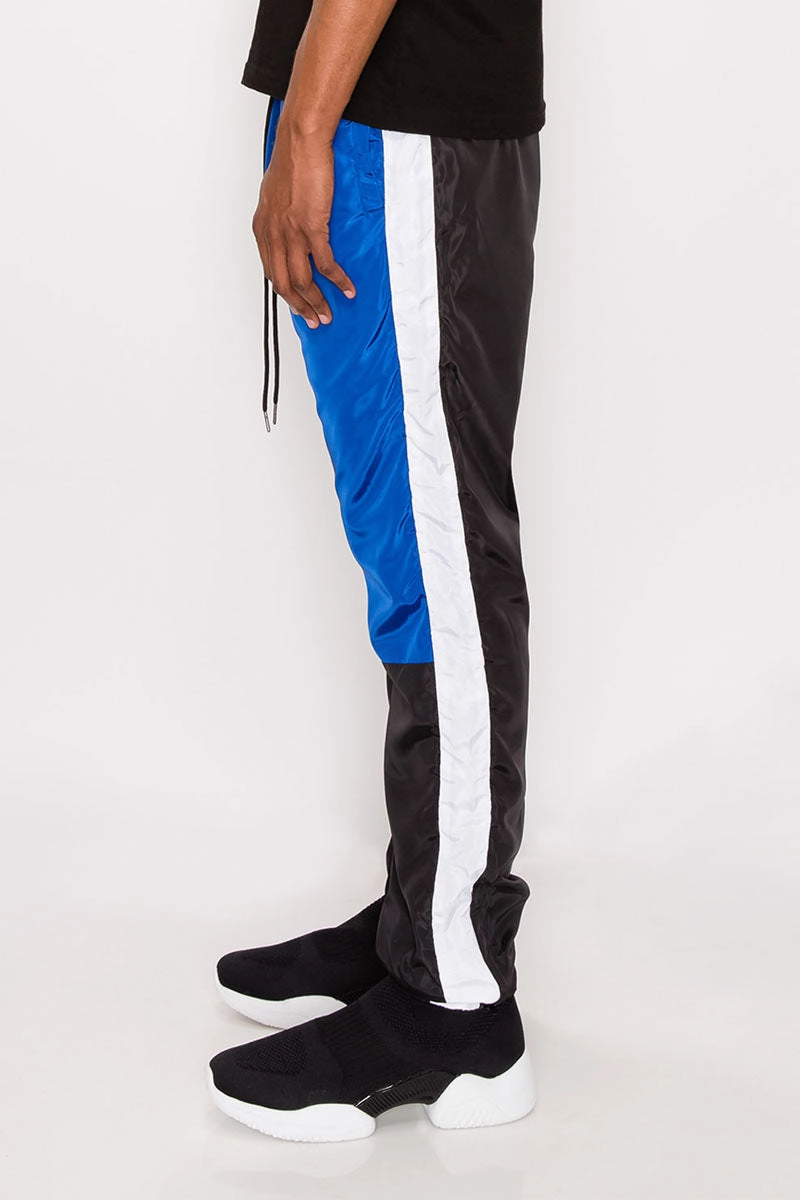 HypoallergenicMaterial Planet Glow Tri Color Windbreaker Track Pants - Royal Blue