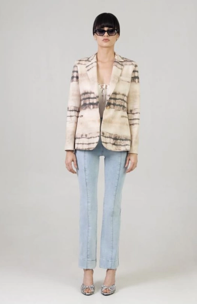 Pastel Shade ULTRA SUEDE JACKET CAMEL TIE DYE