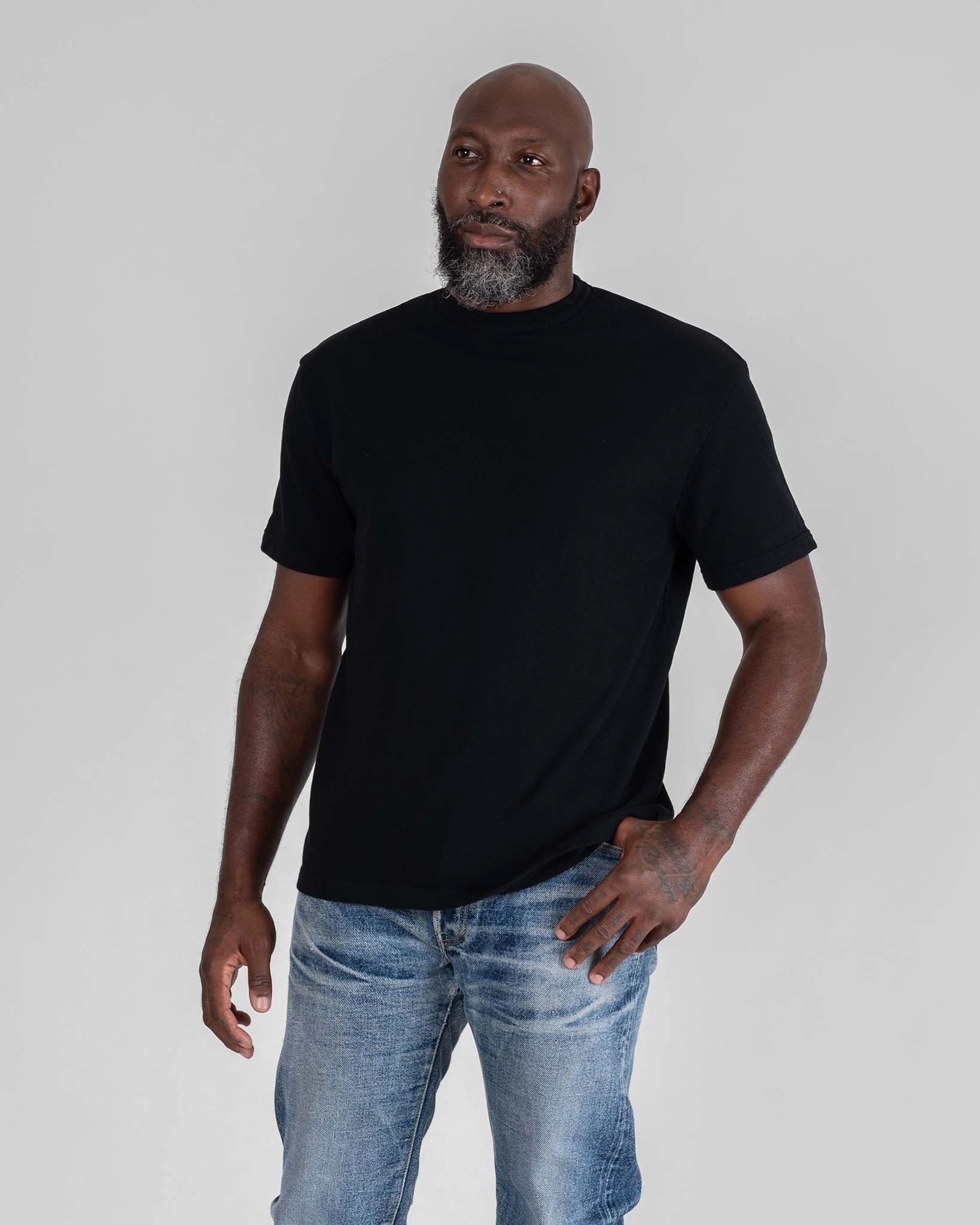 UTILITEES - 10oz Heavyweight Crew Neck T-Shirt - Black Storm Core Train Ease