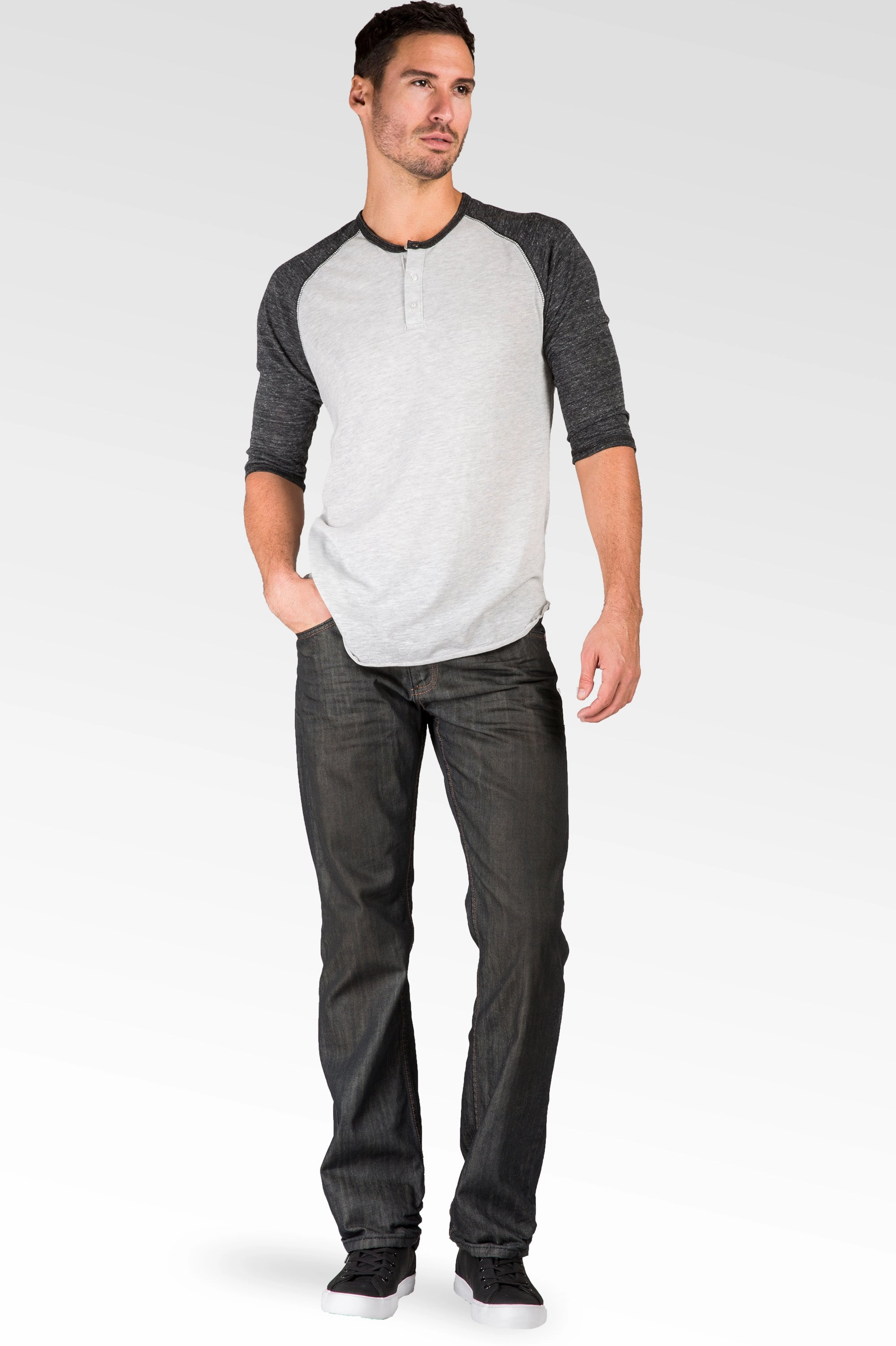 Thick Fiber Relaxed Straight Dirty Tinting Premium Denim Signature 5 Pocket Jeans Wrinkle Whiskering