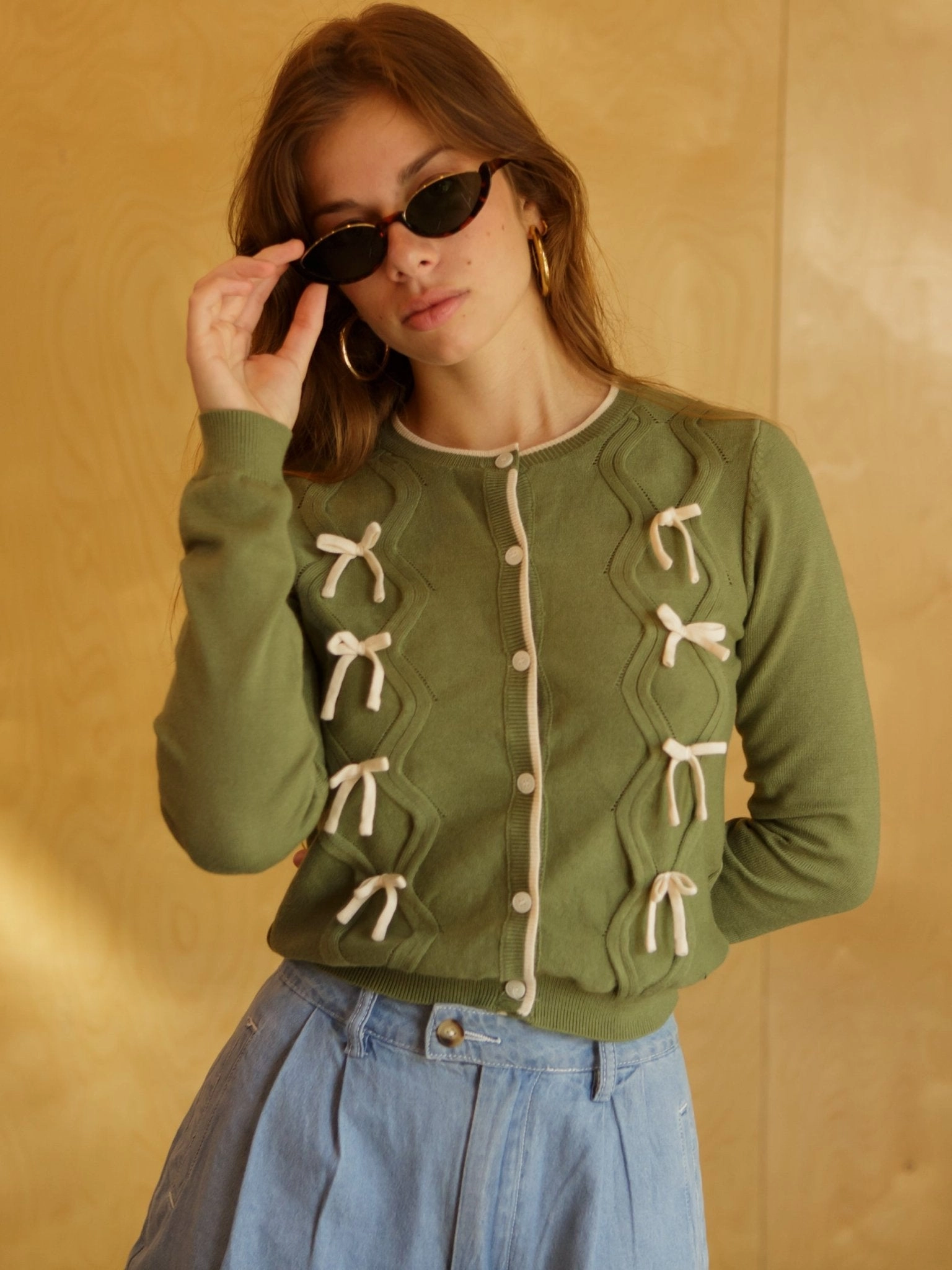 Chilly Comfort Rhiannon Bow Cardigan