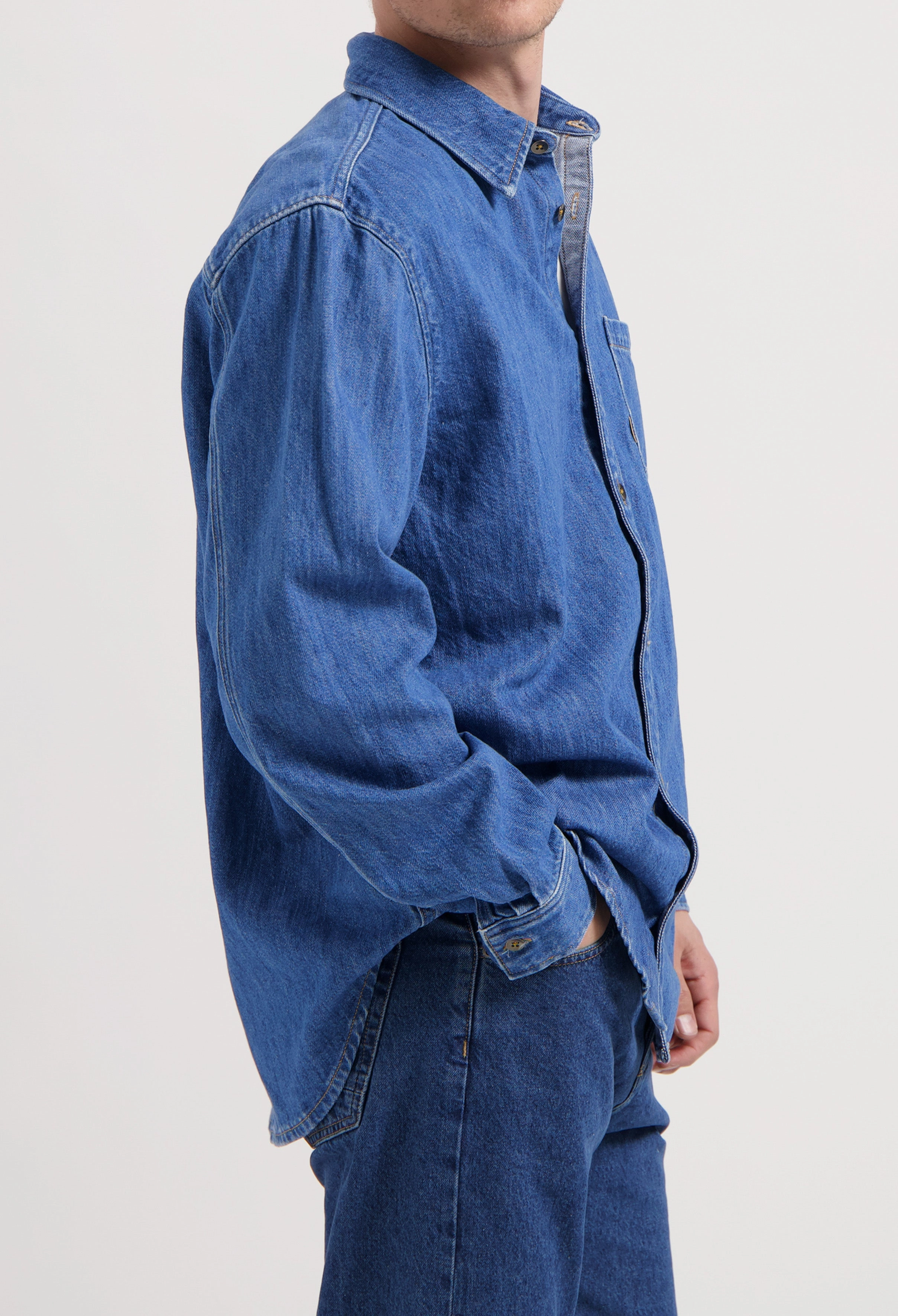 DurableSeams Chris Denim Shirt - Medium Stone